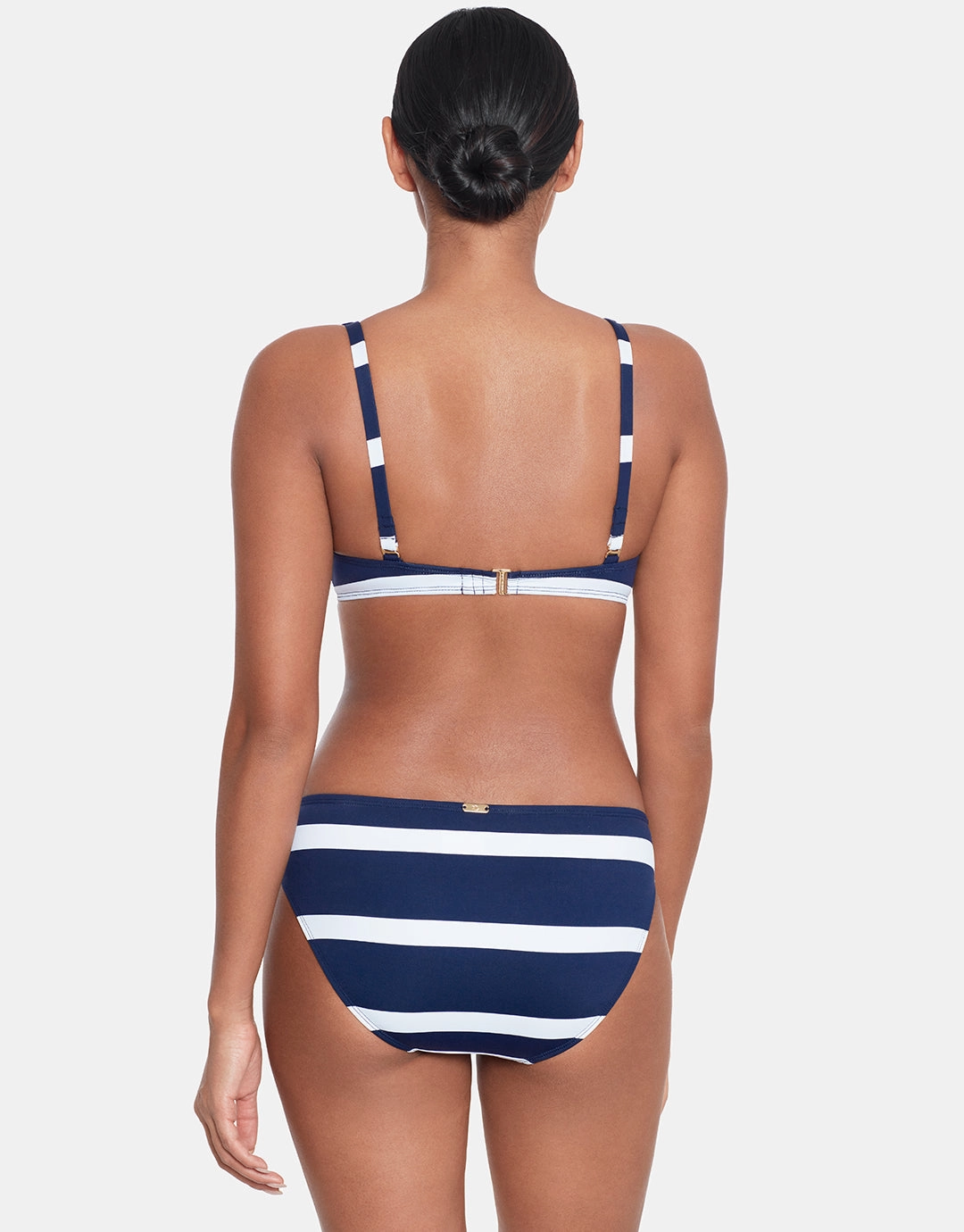 Mariner Stripe Ring Hipster Bikini Pant - Navy and White