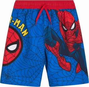 Marvel Boys Swim Trunks - Avengers Spiderman Captain America Spidey and Friends UPF 50  Quick Dry Boys Swim Shorts (2T-12)