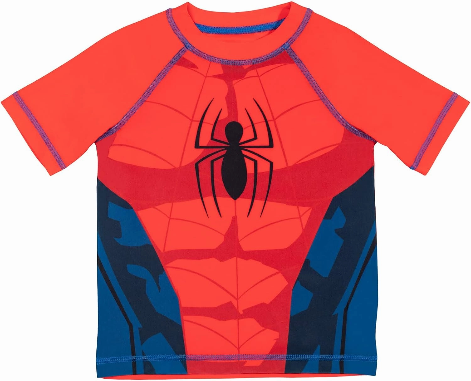 Marvel UPF 50  Pullover Rash Guard and Swim Trunks Outfit Set Toddler to Big Kid Sizes (2T - 18-20)