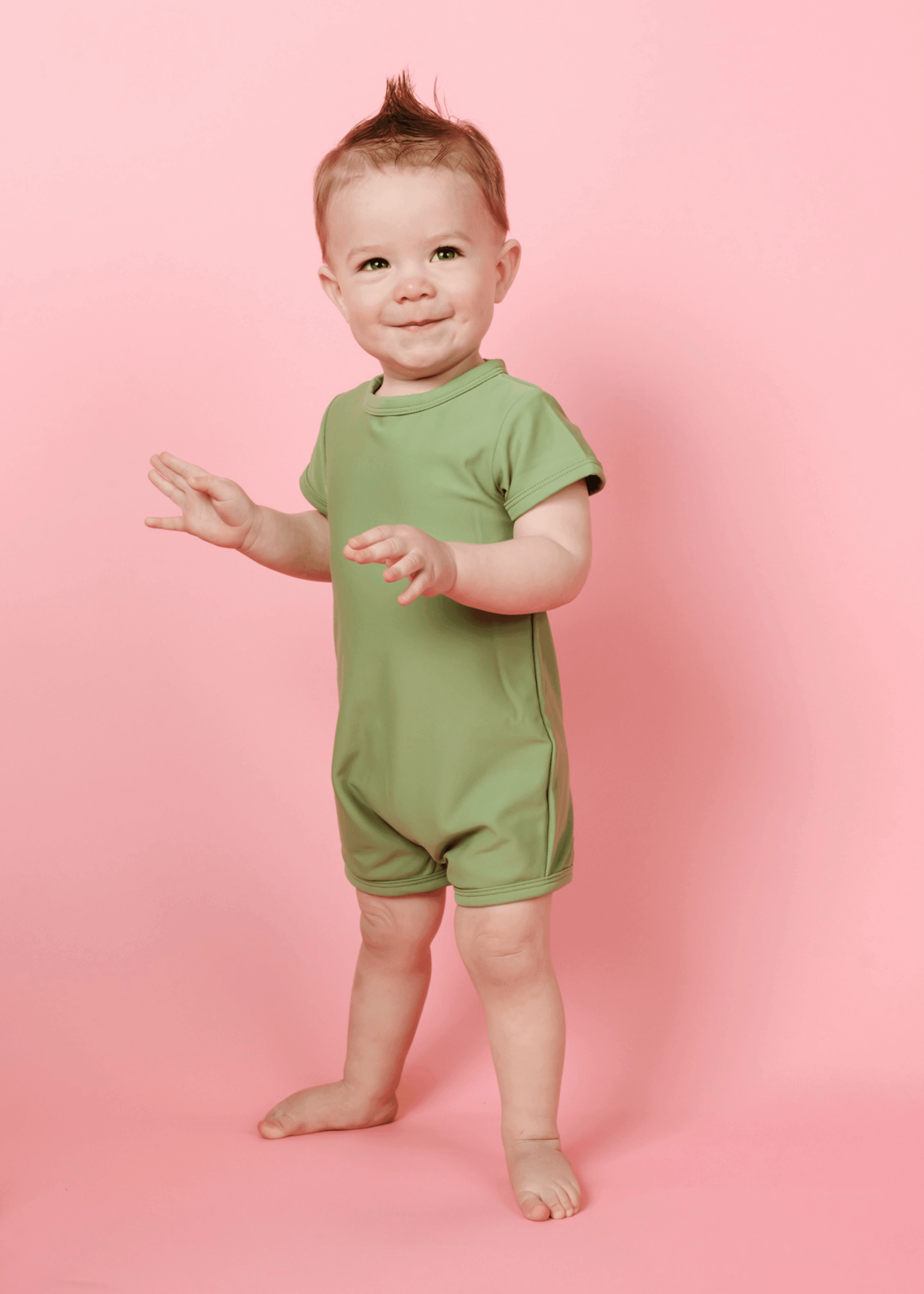 Meadow Green | Baby Shorties Rashguard (Unisex)