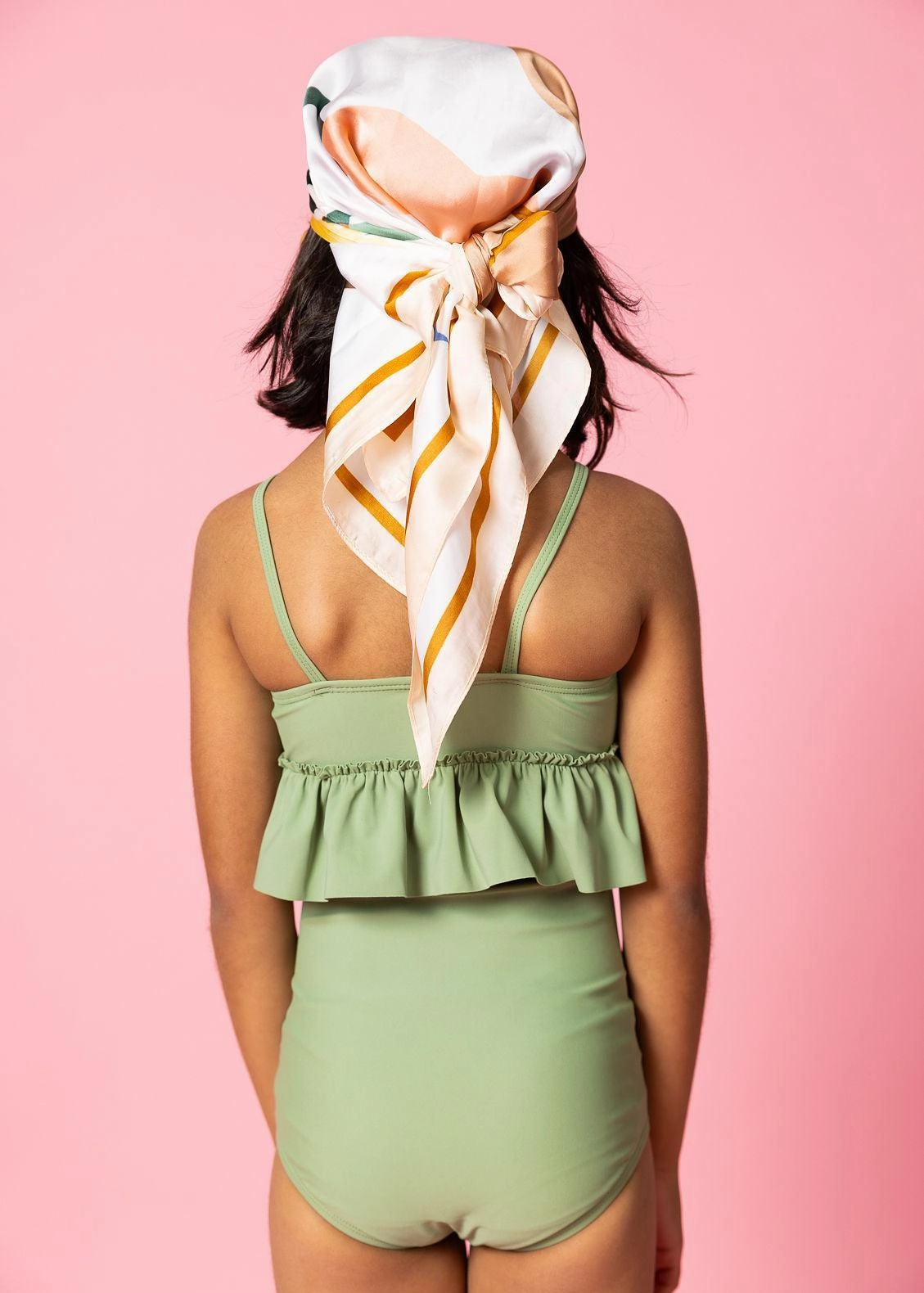 Meadow Green | Mini Down in Front Ruffle Bottoms