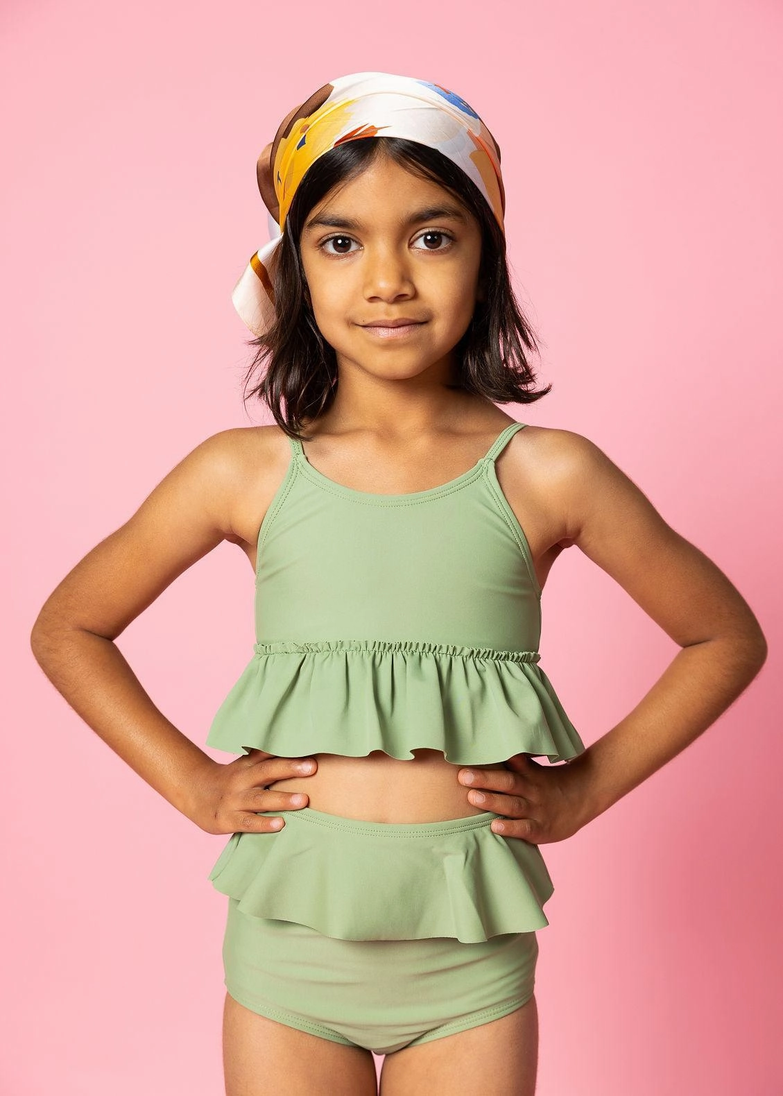 Meadow Green | Mini Peplum Bottoms