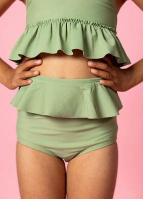 Meadow Green | Mini Peplum Bottoms