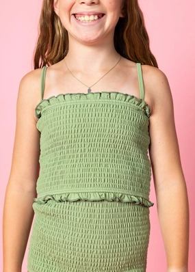 Meadow Green | Youth Bandeau Top