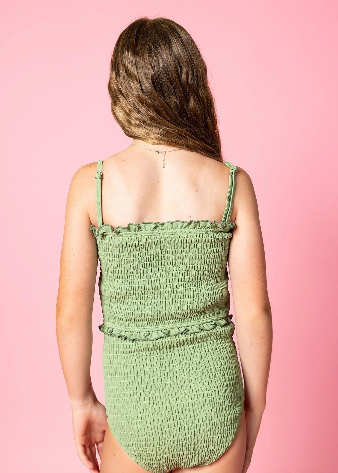 Meadow Green | Youth Bandeau Top