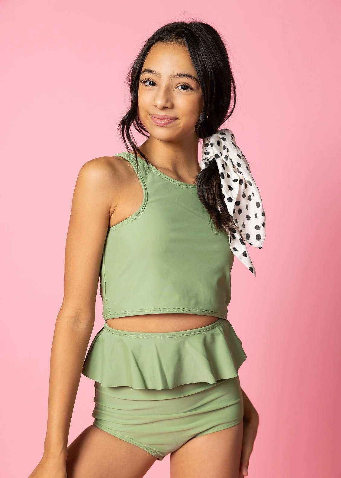 Meadow Green | Youth Racer Back Top