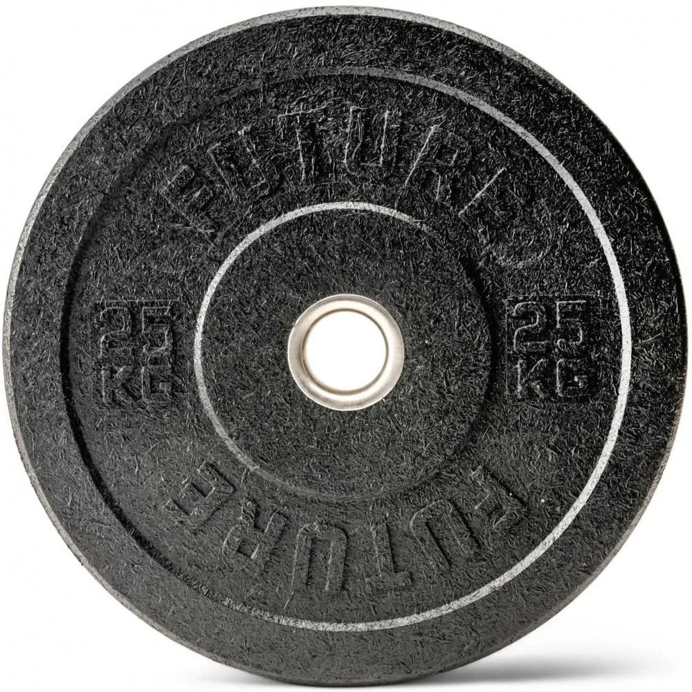 Future Hi-Temp Black Rubber Olympic Bumper Plate Set 150kg, Smart home gym, Step counter pedometer