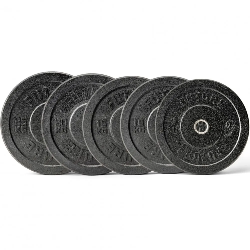 Meet Your Match Future Hi-Temp Black Rubber Olympic Bumper Plate Set 150kg Youll Love This, Rehabilitation, Black Friday fitness deals