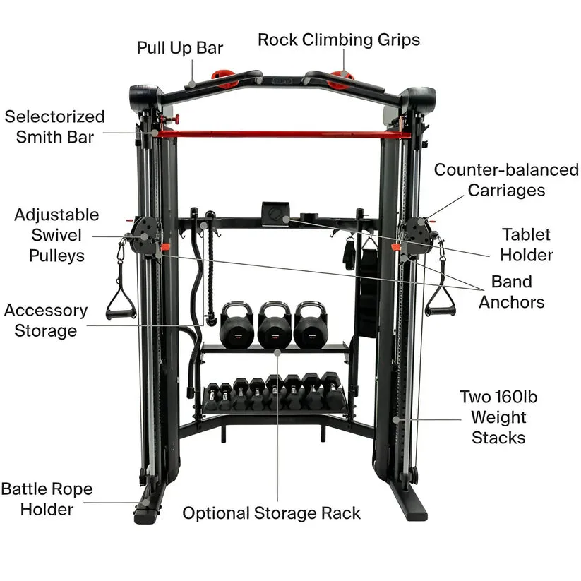 Inspire Series - SF5 Smith Functional Trainer, Weight Bar Collars