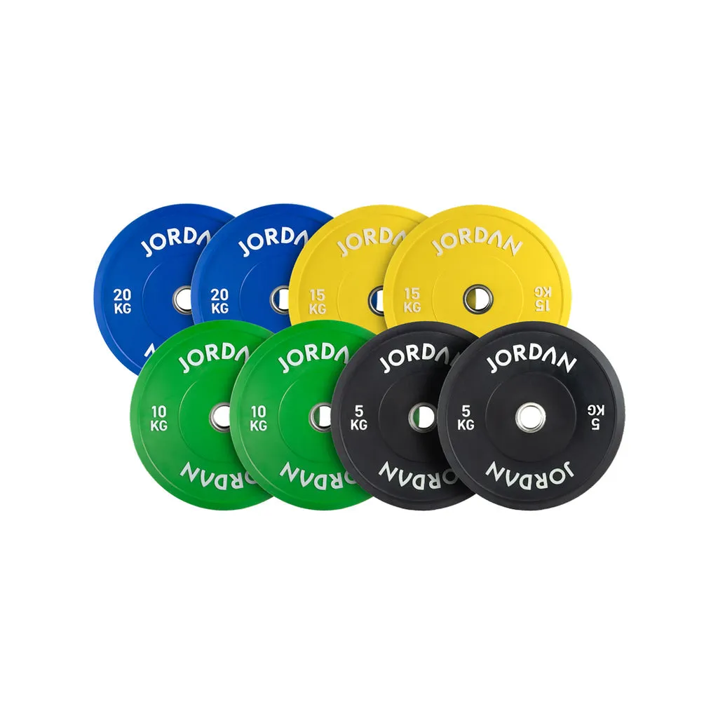 Jordan Coloured Rubber Bumper Plate Sets, Exercise Bikes, Plates, Olympic Frisbee Set (With Stand)