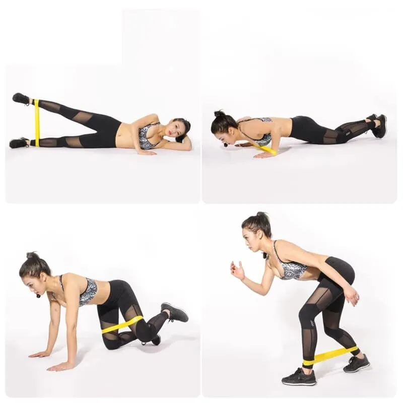 Latex Elastic Bands for Workout Set, Yoga strap with buckle, Mobility
