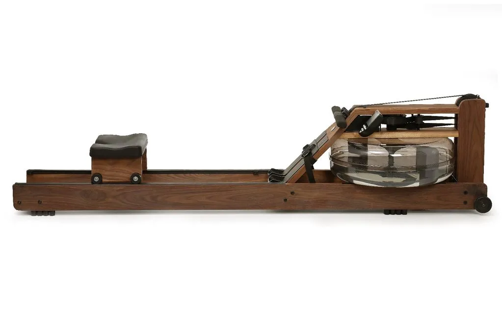 WaterRower Original  - Walnut with S4 Performance Monitor, Low impact cardio machine, Ab Wheel