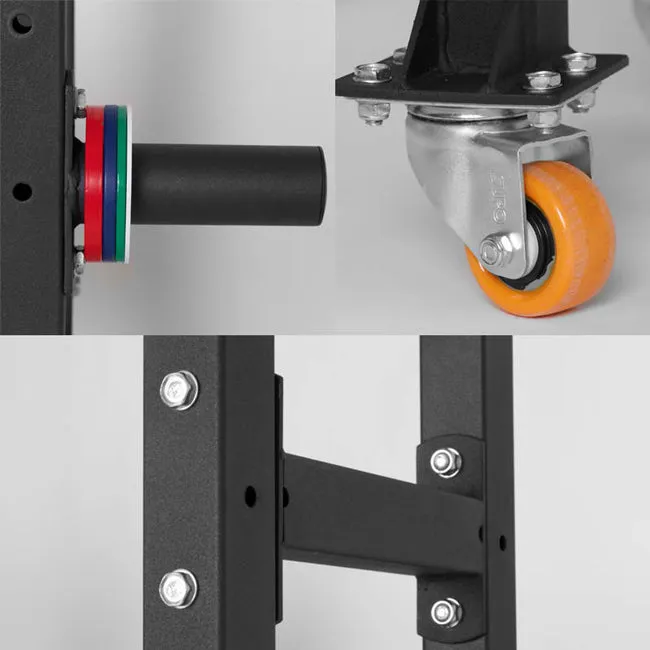 XM Fitness Crossbox Storage Racking System, Knee brace for running, Dumbbells