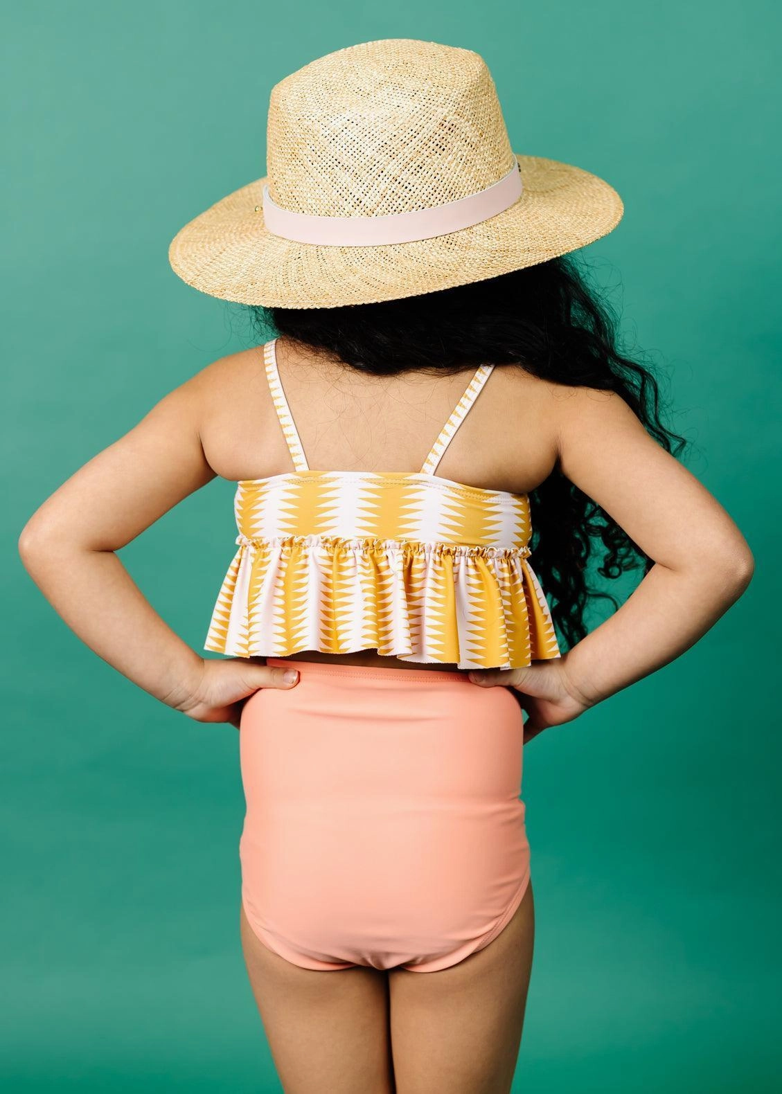 Melon | Mini Down in Front Ruffle Bottoms