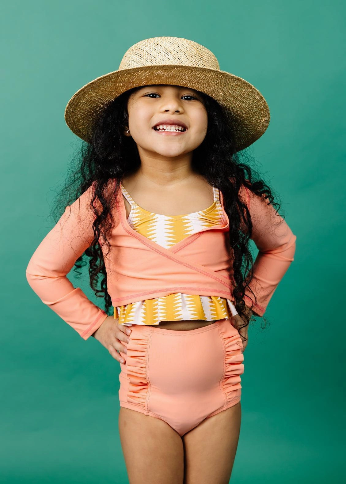 Melon | Mini Down in Front Ruffle Bottoms