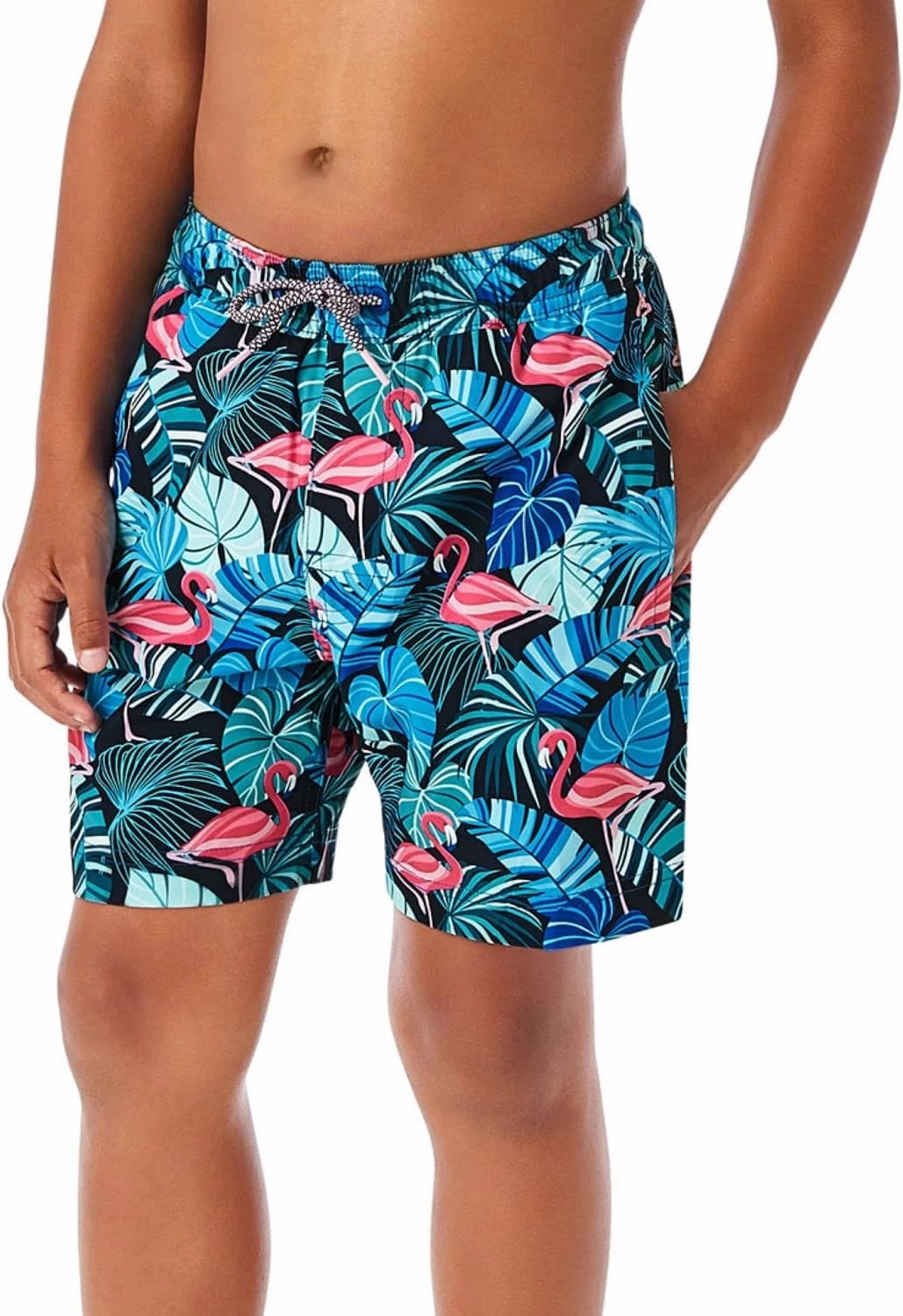 Member's Mark Boy's Resort Swim Trunk (XX-Large, Flamingo Flow)