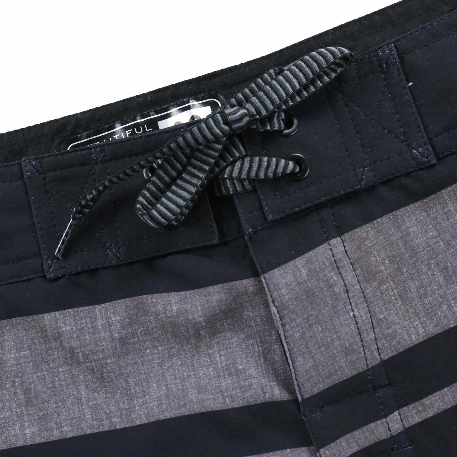 Men's Swim Trunks 22 Quick Dry Board Shorts with Key Keeper, No Mesh Lining - Perfect for Surfing & Swimming
