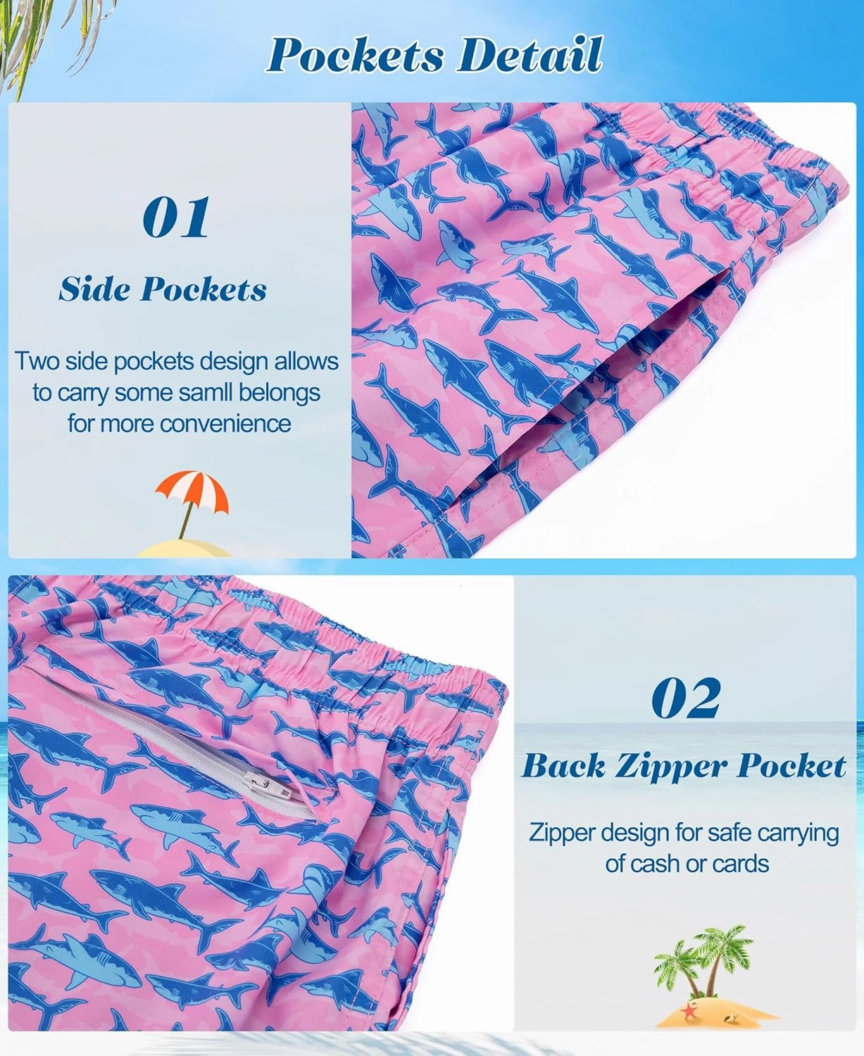 Men's Swim Trunks 5.5 Inch Bathing Suits for Men 2 in 1 Board Shorts with Compression Liner