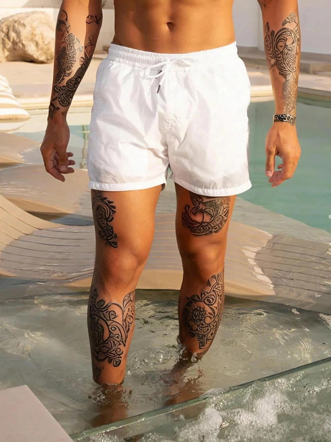 Men's Swim Trunks 5" Quick Dry Bathing Suit Mens Sports Beach Shorts with Mesh Lining