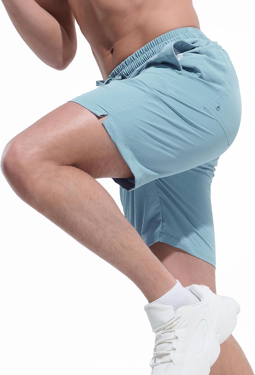 Men's Swim Trunks Beach Board Shorts Quick Dry Swimsuit Bathing Suits with Pockets 7 Inch Inseam Mesh Lining