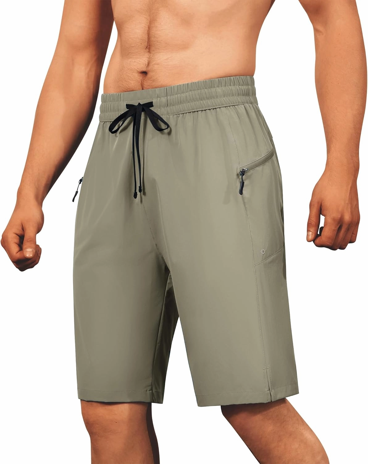 Men's Swim Trunks Quick Dry Beach Shorts with Zipper Pockets, UPF 50 , Swimming, Surfing, Outdoor - No Mesh Liner
