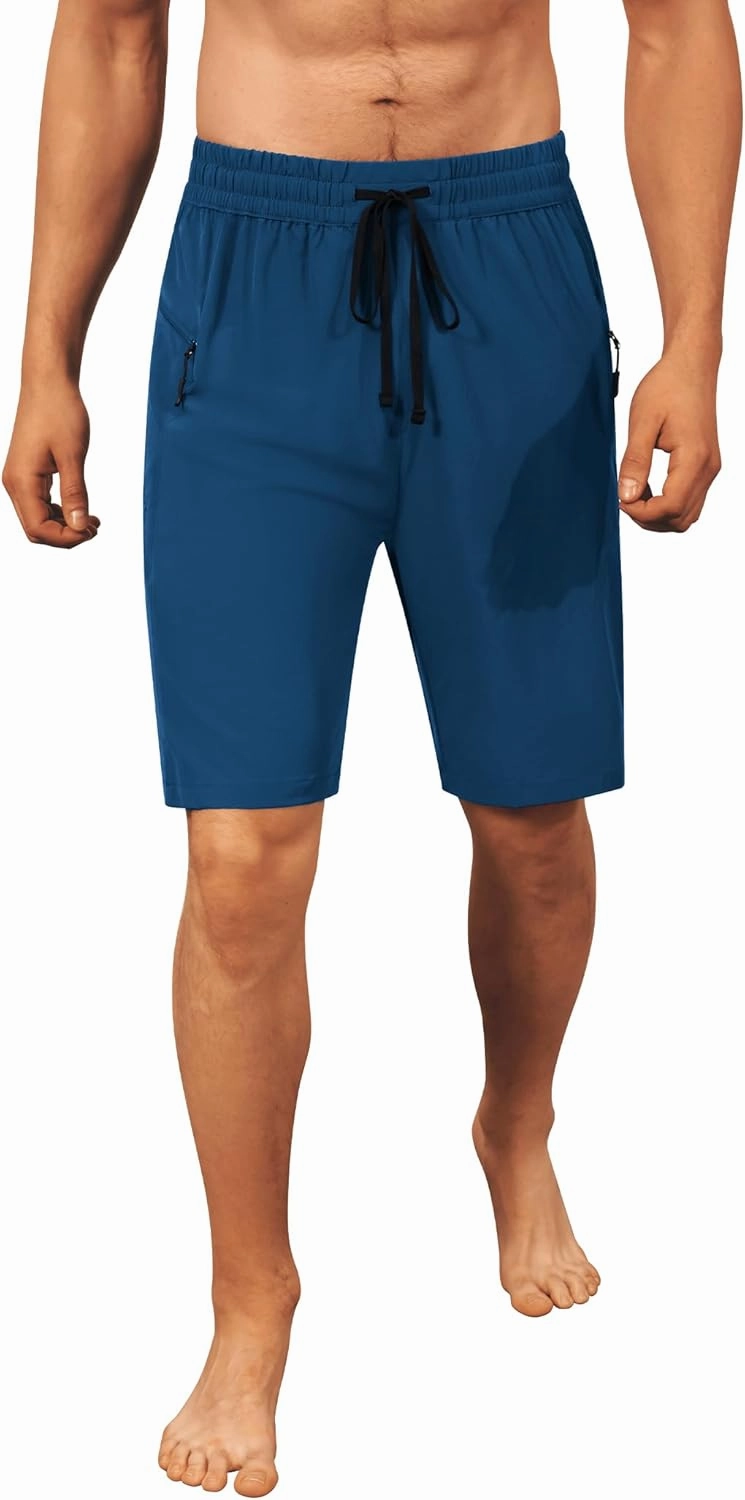 Men's Swim Trunks Quick Dry Beach Shorts with Zipper Pockets, UPF 50 , Swimming, Surfing, Outdoor - No Mesh Liner