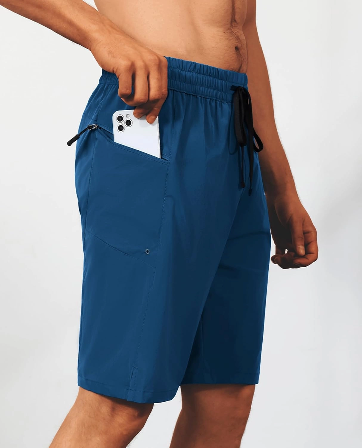 Men's Swim Trunks Quick Dry Beach Shorts with Zipper Pockets, UPF 50 , Swimming, Surfing, Outdoor - No Mesh Liner