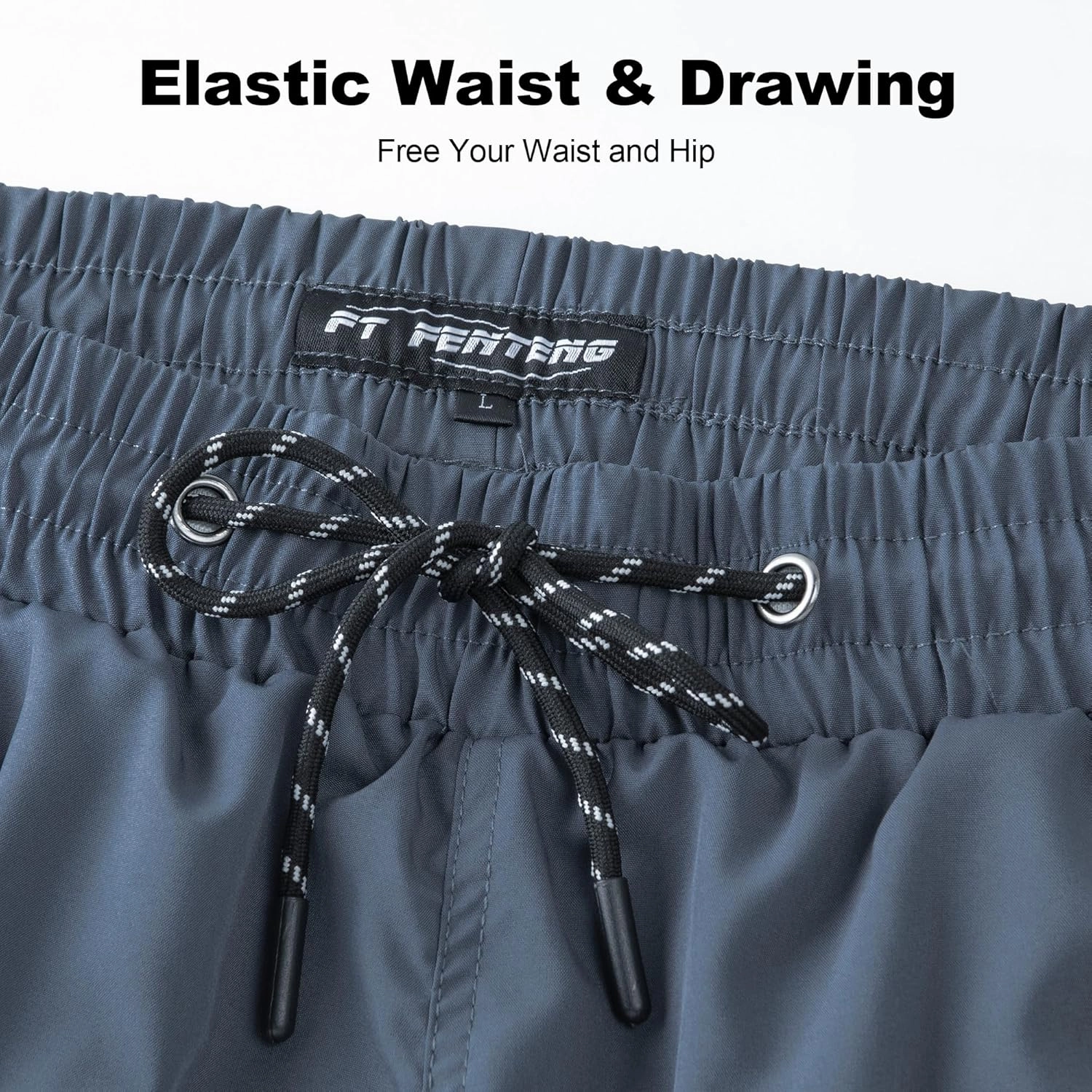 Men's Swim Trunks Quick Dry Board Shorts with Zipper Pockets Beach Shorts Bathing Suits for Men - No Mesh Liner