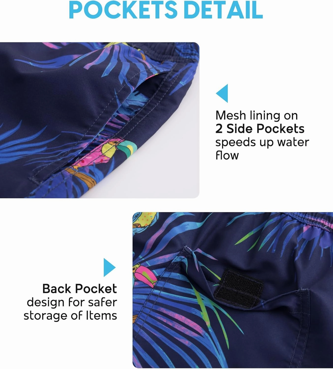 Mens Swim Trunks 5 Inch Swimming Shorts with Mesh Lining Quick Dry Bathing Suits for Men Swimwear