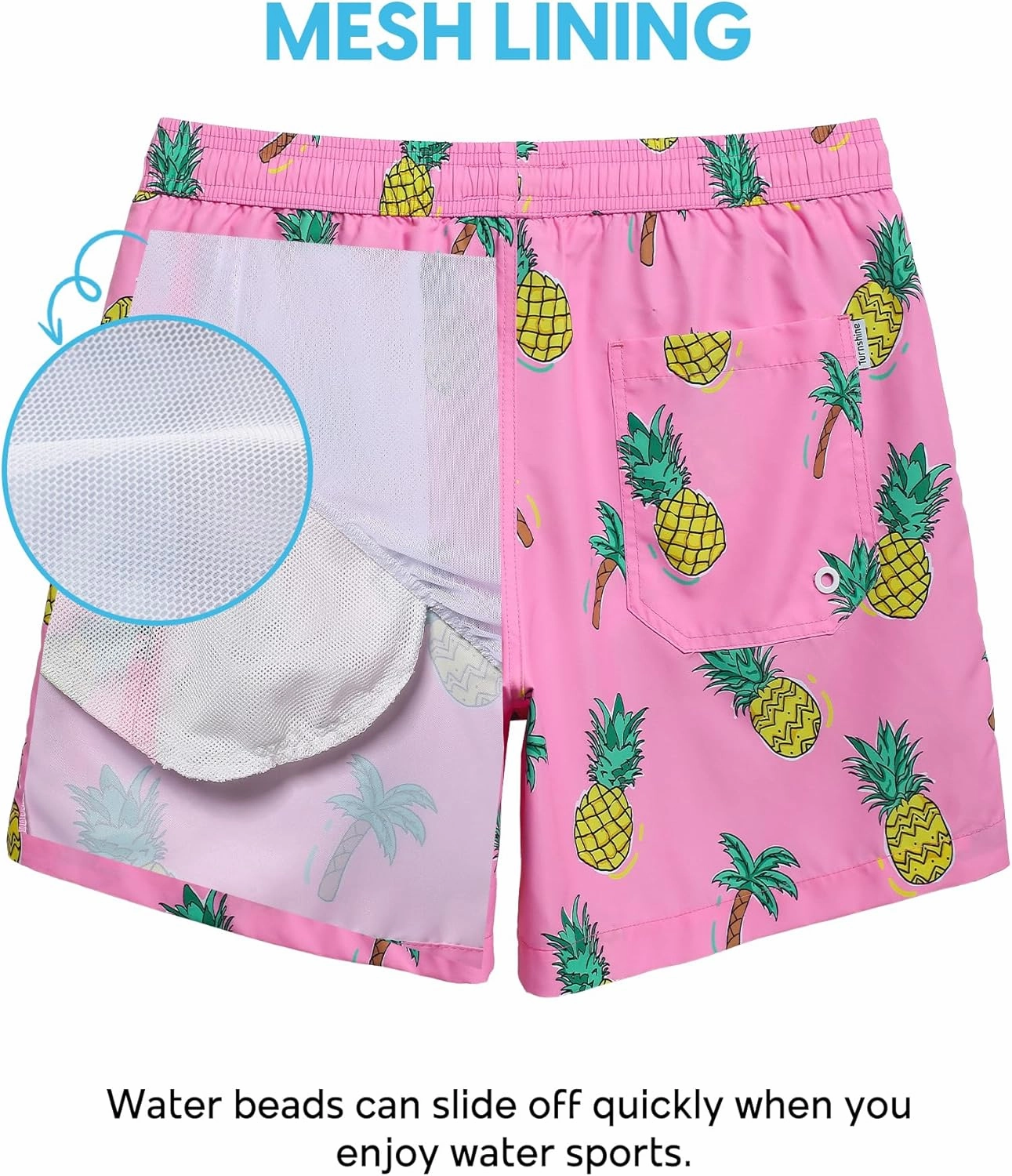 Mens Swim Trunks 5 Inch Swimming Shorts with Mesh Lining Quick Dry Bathing Suits for Men Swimwear