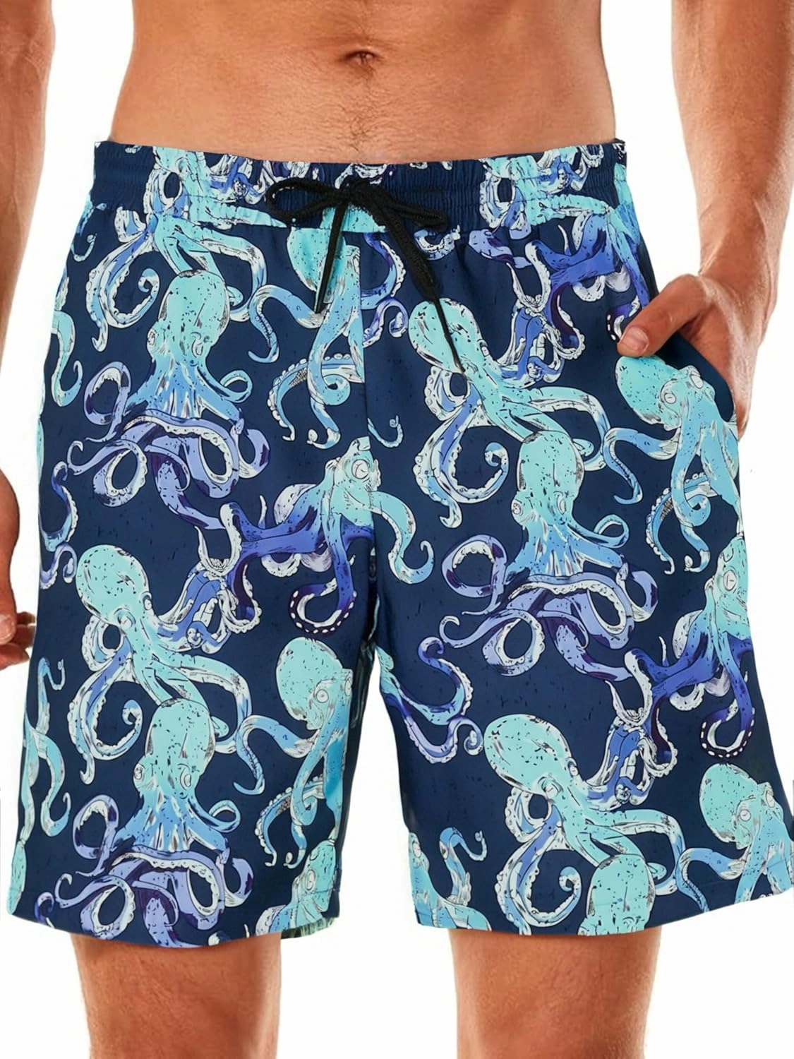 Mens Swim Trunks 7 Inch 9 Inch Quick Dry Board Shorts Swimwear Bathing Suit Beach Swim Shorts with Pockets