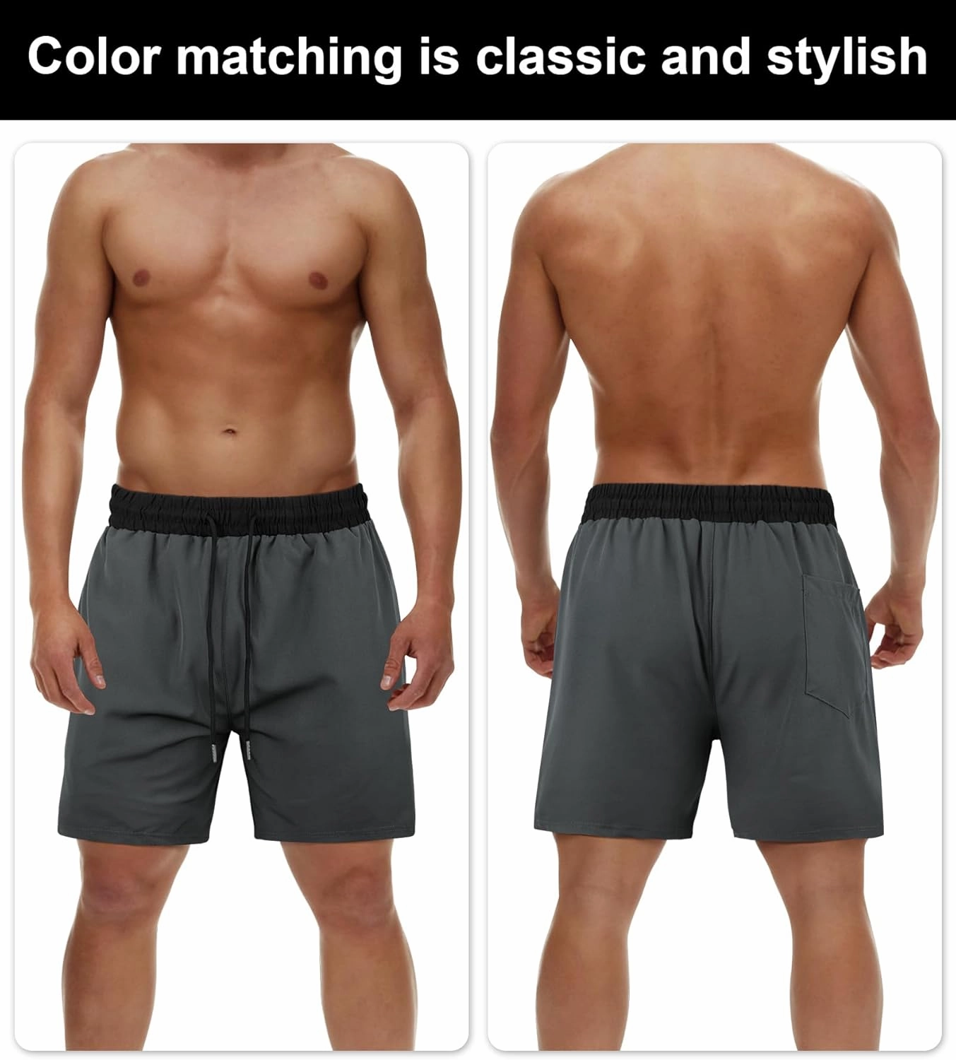 Mens Swim Trunks 7" Quick Dry Swim Shorts Swimsuit Swimming Trunks Swimwear with Pockets