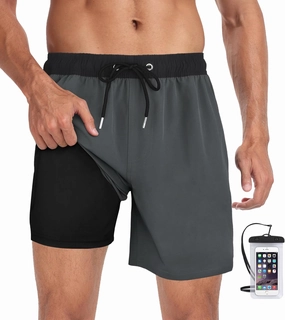 Mens Swim Trunks 7" Quick Dry Swim Shorts Swimsuit Swimming Trunks Swimwear with Pockets