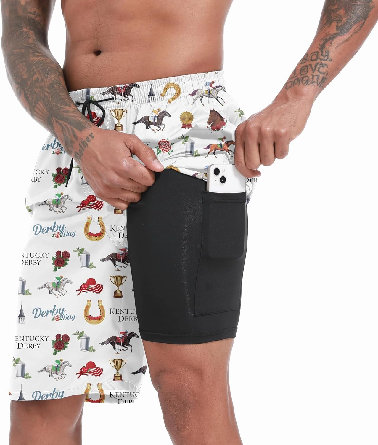 Mens Swim Trunks Quick Dry Board Shorts Bathing Suit for Men Beach Swimwear Breathable Surf Beach Shorts Swimwear