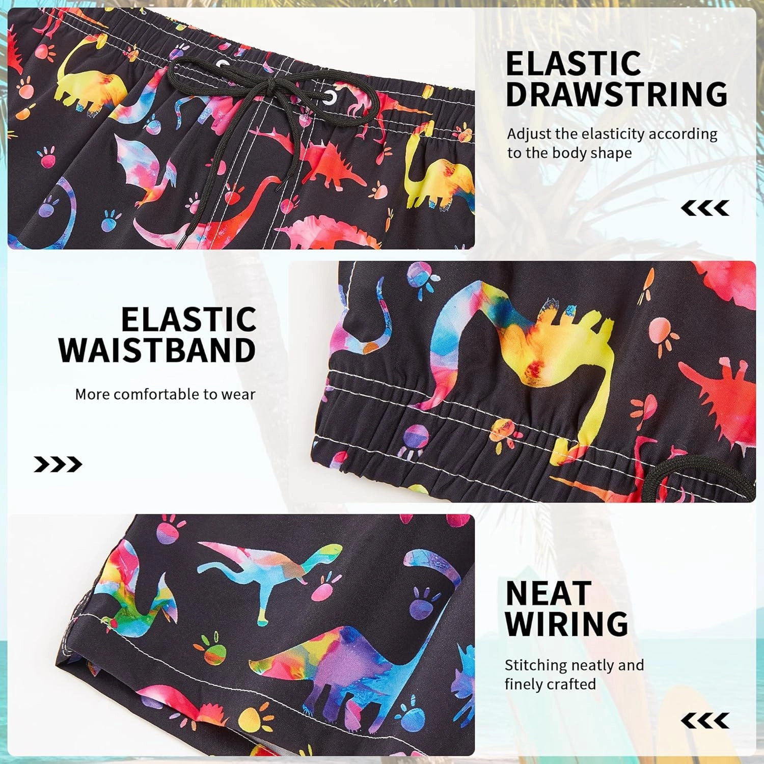 Mens Swim Trunks Quick Dry Board Shorts Bathing Suit for Men Beach Swimwear Breathable Surf Beach Shorts Swimwear