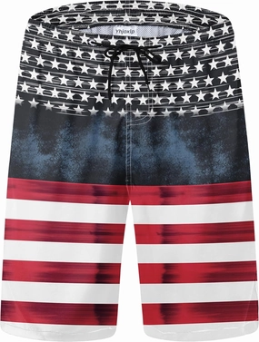 Mens Swim Trunks Quick Dry Board Shorts with Mesh Lining, Breathable Fit Print Beach Shorts Swimwear Bathing Suits
