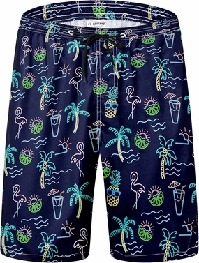 Mens Swim Trunks Quick Dry Board Shorts with Mesh Lining, Breathable Surf Beach Shorts Swimwear Bathing Suits