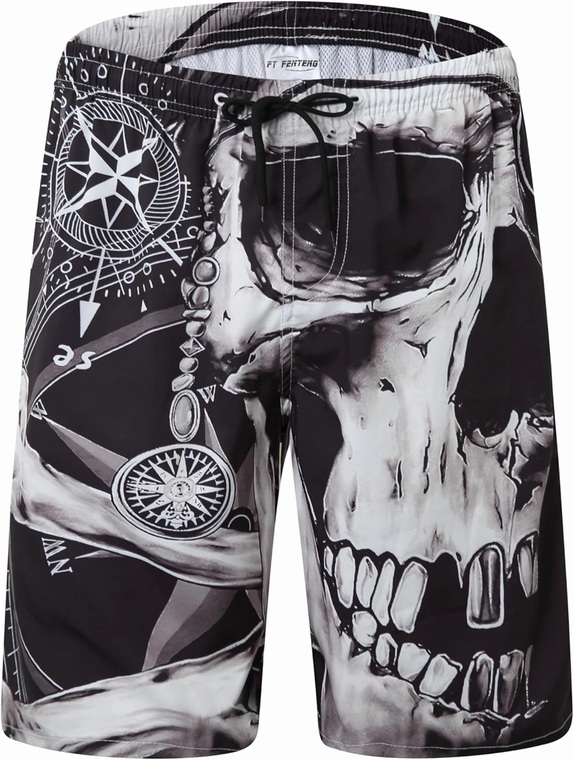 Mens Swim Trunks Quick Dry Board Shorts with Mesh Lining, Breathable Surf Beach Shorts Swimwear Bathing Suits