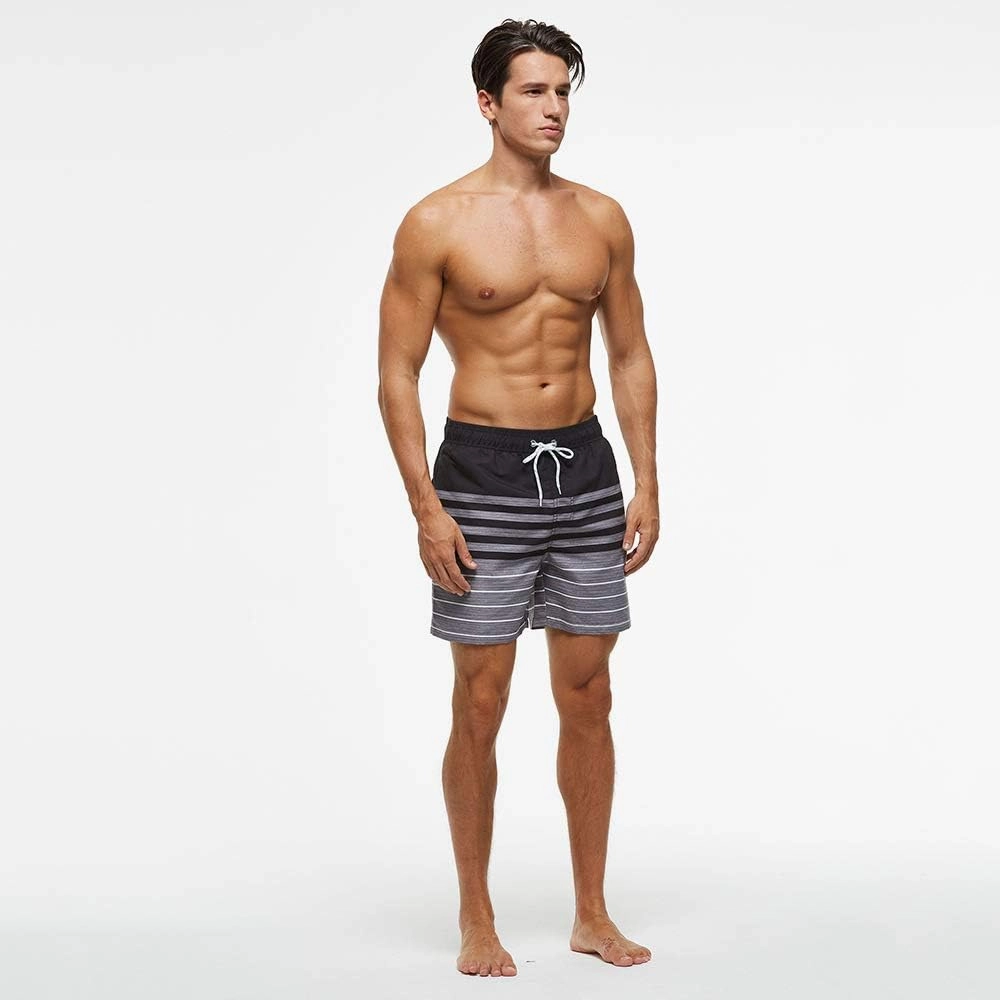 Mens Swim Trunks Quick Dry Boardshorts with Mesh Lining Above Knee Swimwear Bathing Suits