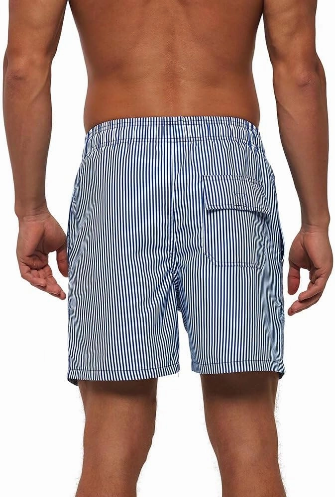 Mens Swim Trunks Quick Dry Boardshorts with Mesh Lining Above Knee Swimwear Bathing Suits