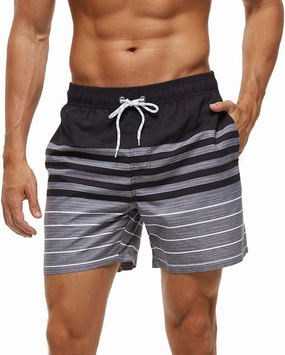 Mens Swim Trunks Quick Dry Boardshorts with Mesh Lining Above Knee Swimwear Bathing Suits
