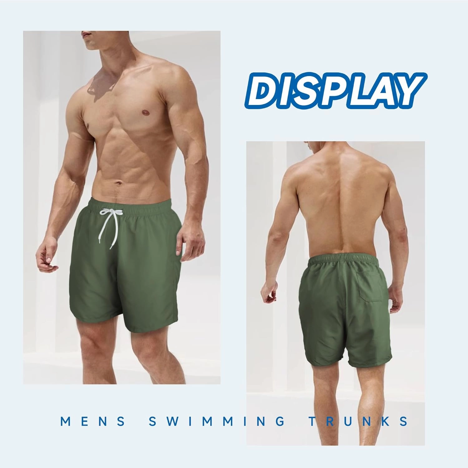 Mens Swim Trunks Swim Shorts Swimwear Quick Dry 7 Swimming Trunks with Mesh Lining