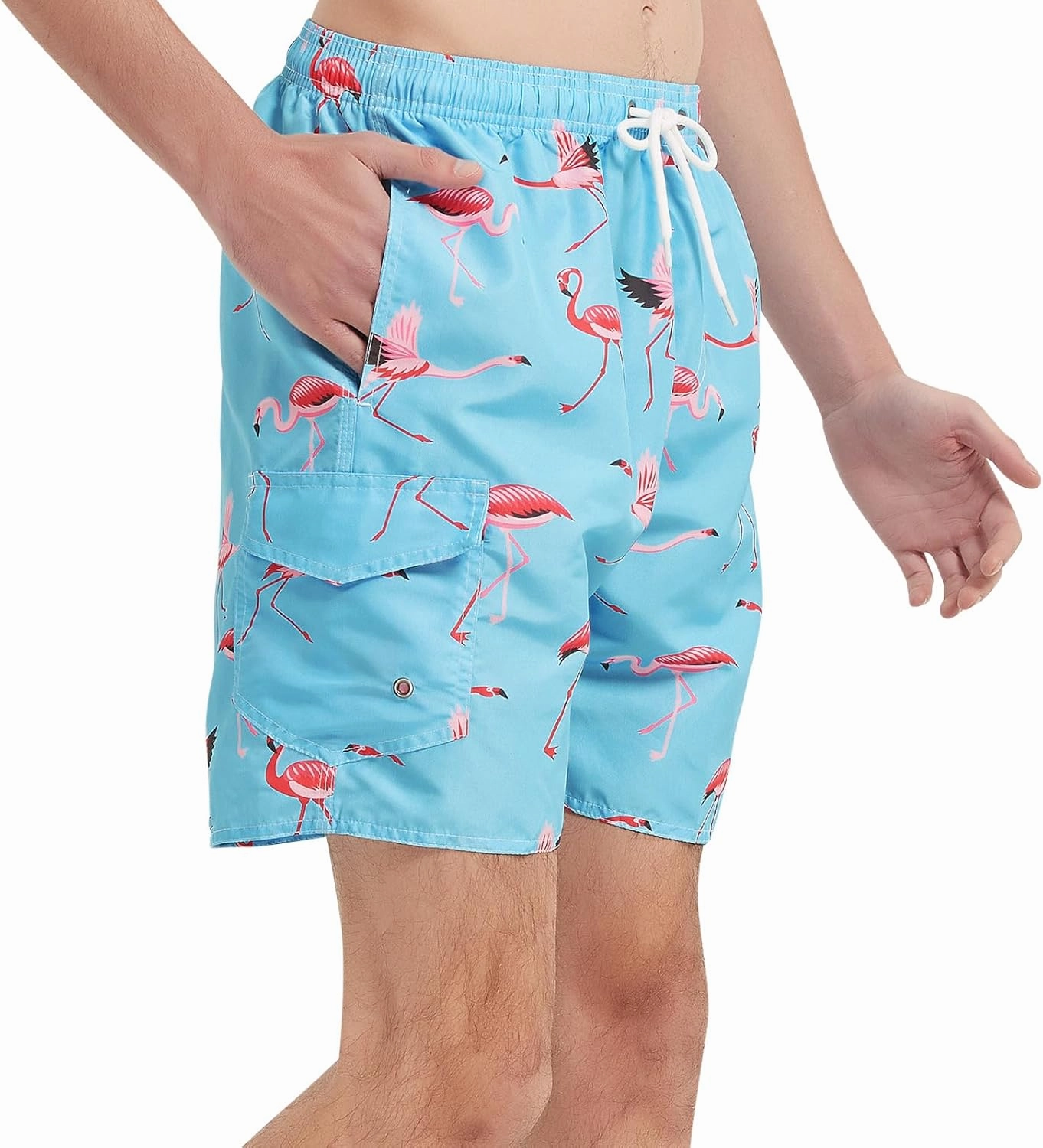 Mens Swim Trunks Swim Shorts Swimwear Quick Dry 7 Swimming Trunks with Mesh Lining