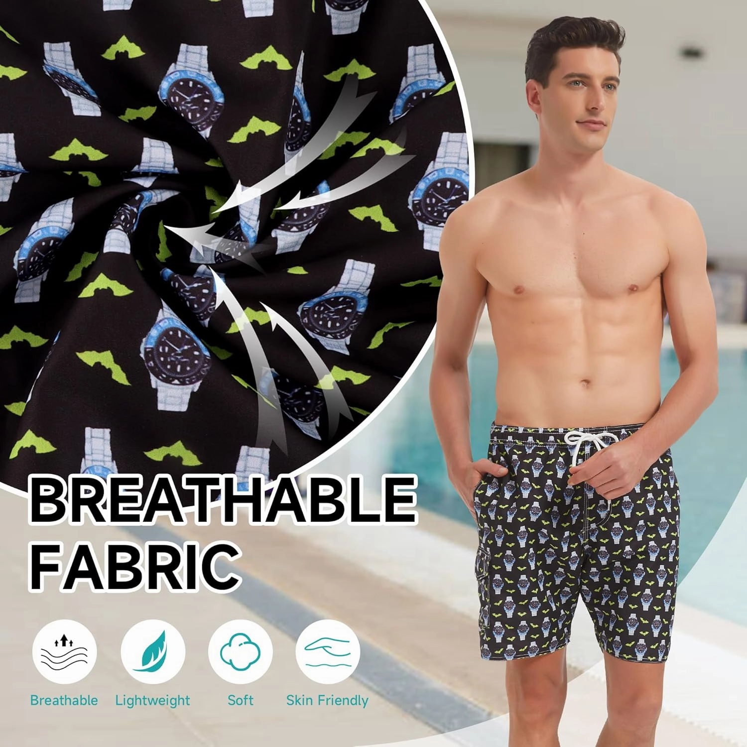 Mens Swim Trunks Swimsuit Trunks Swim Shorts Swimwear