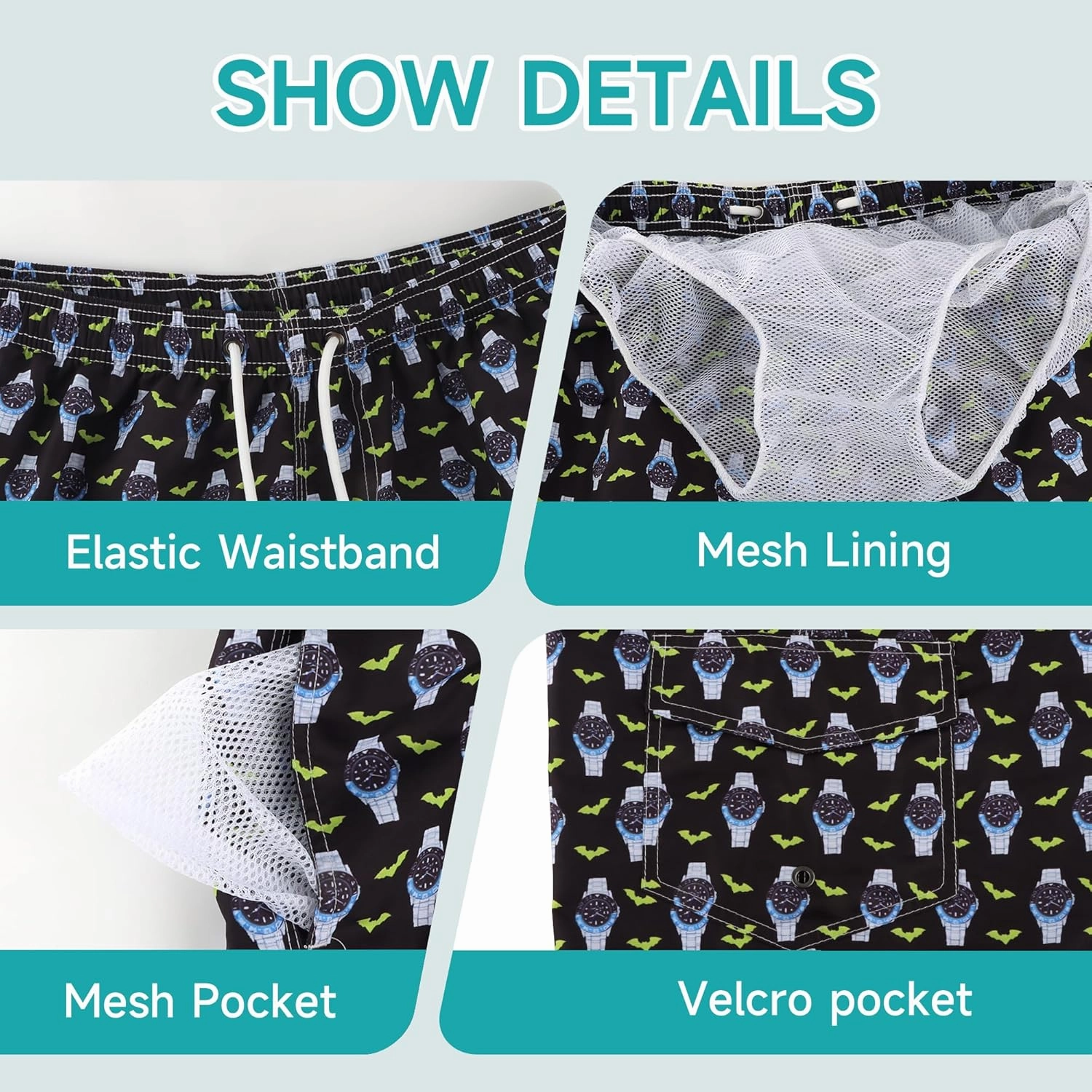 Mens Swim Trunks Swimsuit Trunks Swim Shorts Swimwear
