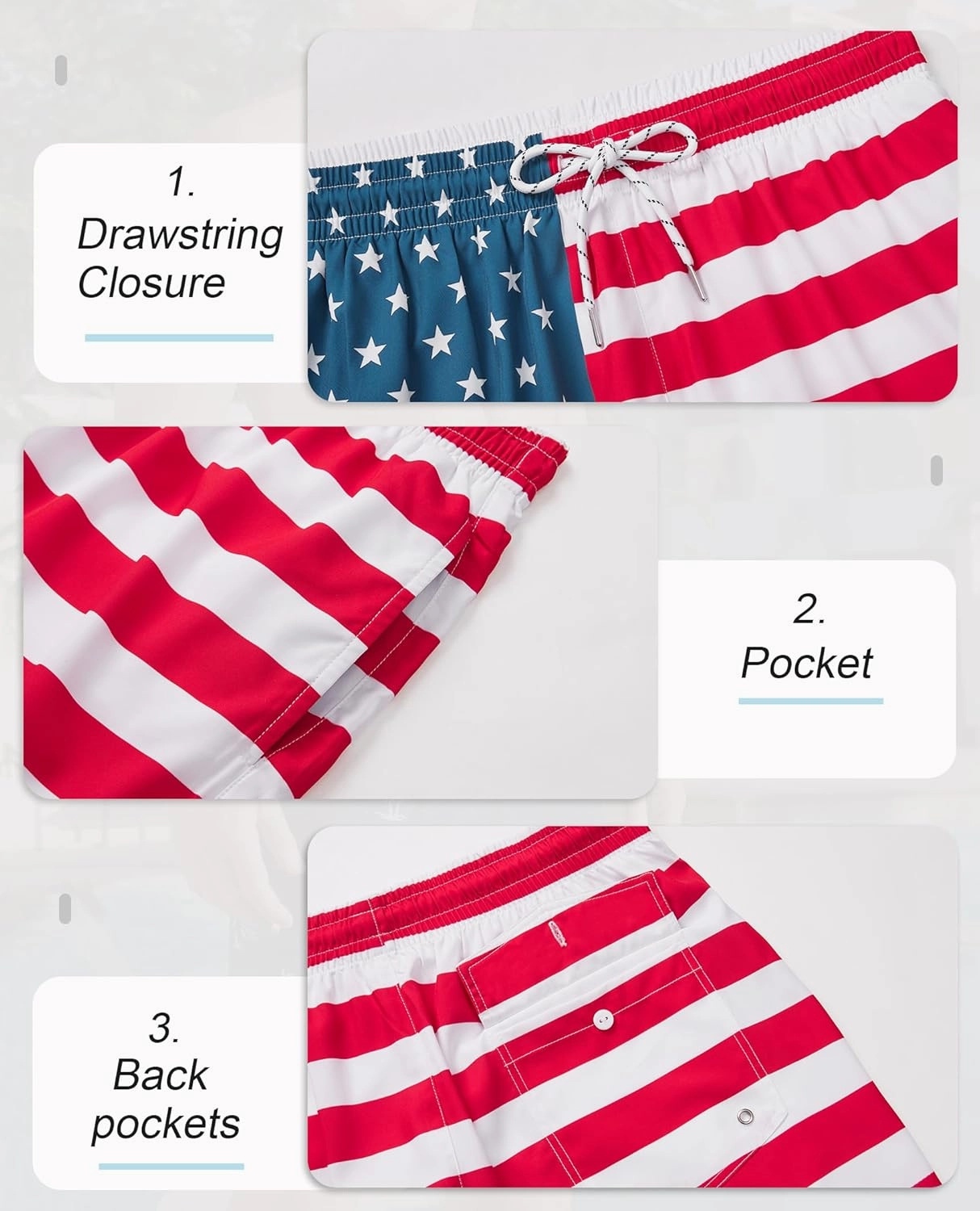 Mens Swim Trunks with Compression Lined Short Bathing Suits for Men 5 Inch Inseam Liner Men's Swimming Trunk