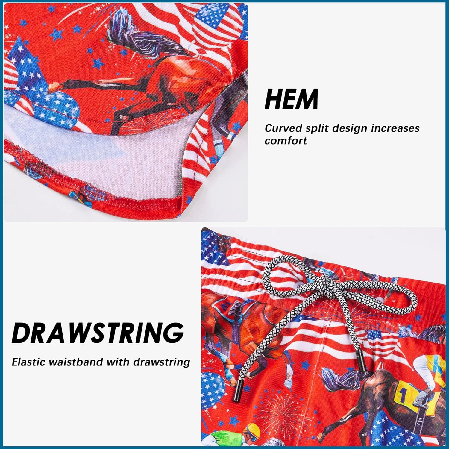 Mens Swim Trunks with Compression Liner 5.5" Board Shorts with Zipper Pockets 2 in 1 Quick Dry Bathing Suits