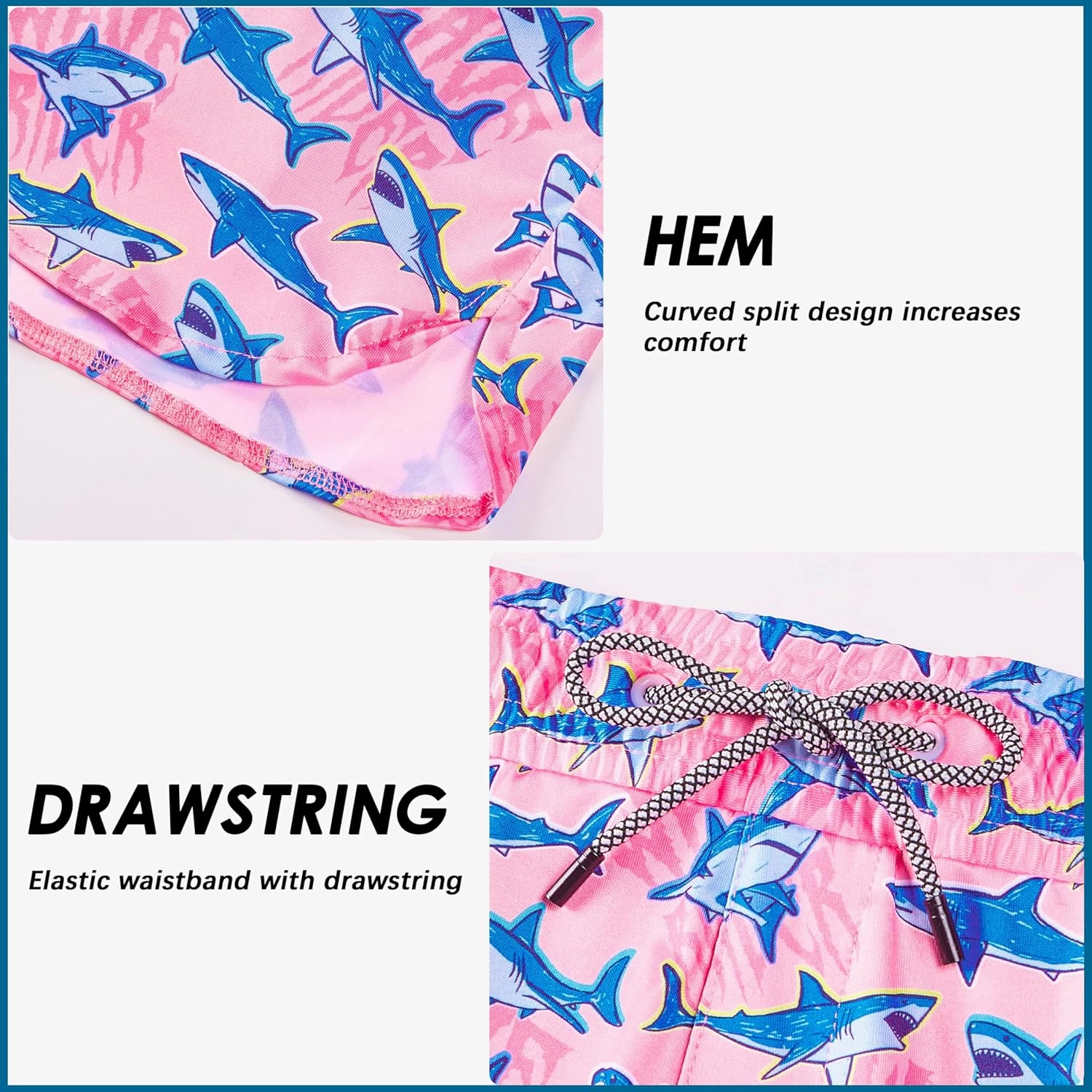 Mens Swim Trunks with Compression Liner 5.5" Board Shorts with Zipper Pockets 2 in 1 Quick Dry Bathing Suits