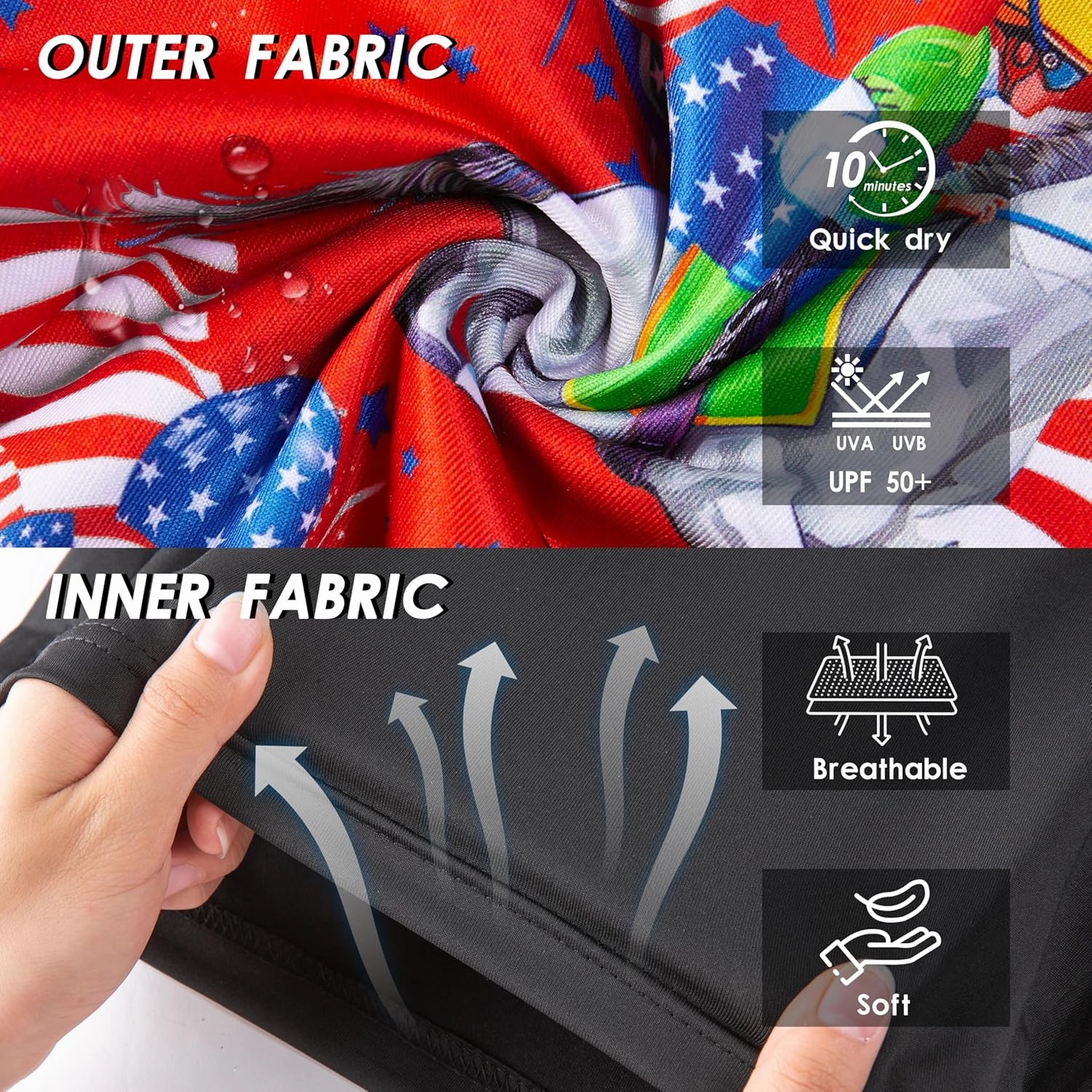 Mens Swim Trunks with Compression Liner 5.5" Board Shorts with Zipper Pockets 2 in 1 Quick Dry Bathing Suits