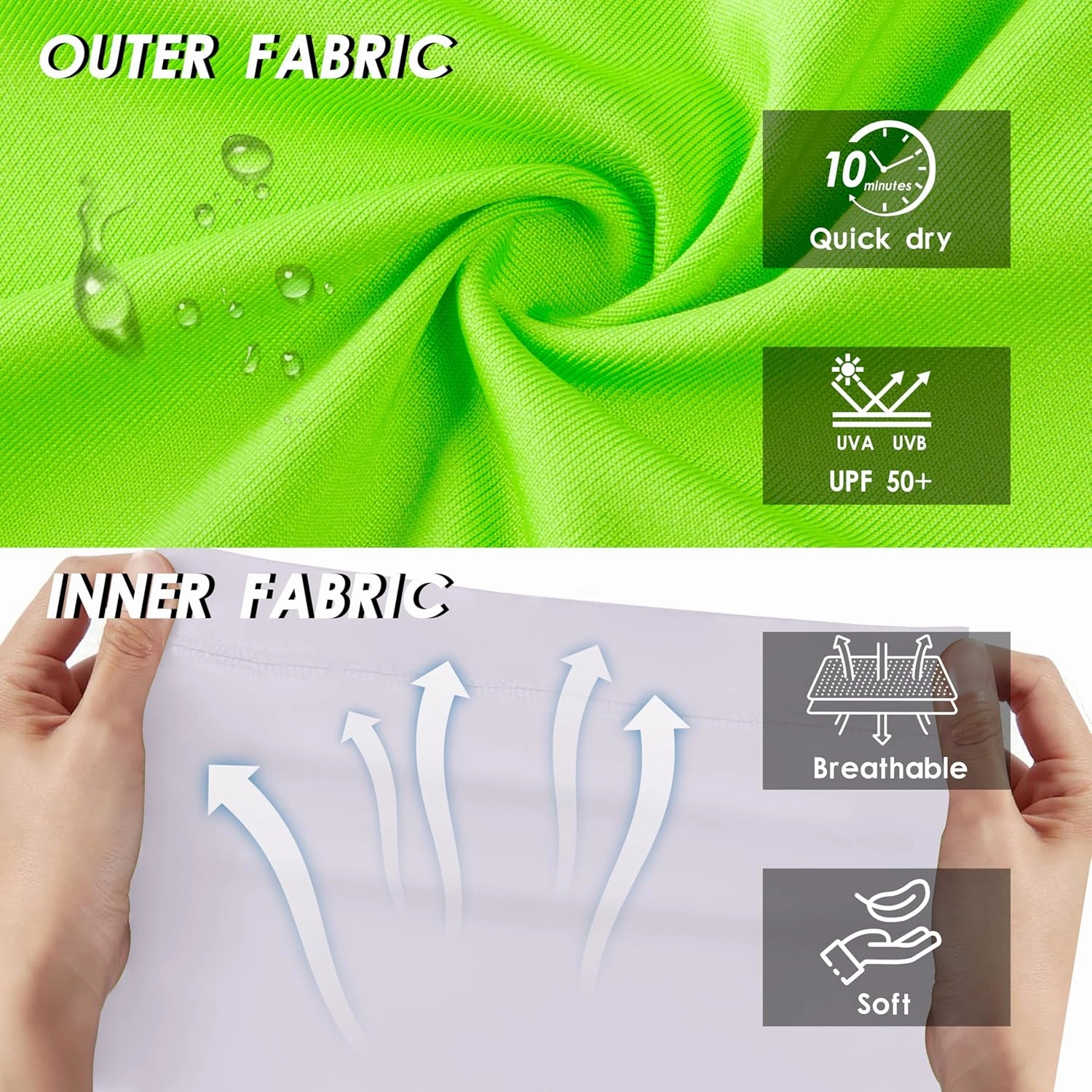 Mens Swim Trunks with Compression Liner 7" Board Shorts with Zipper Pockets 2 in 1 Quick Dry Bathing Suits